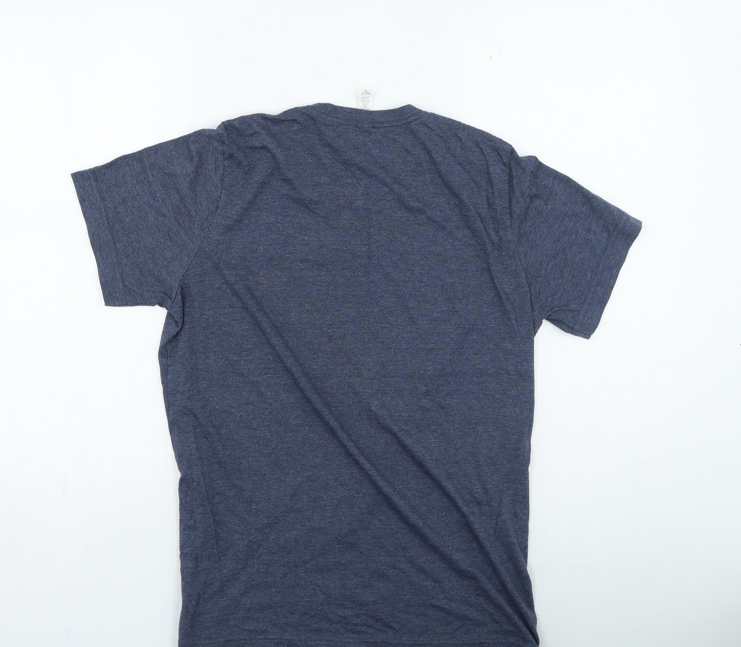 Preworn Mens Blue Cotton T-Shirt Size M Round Neck