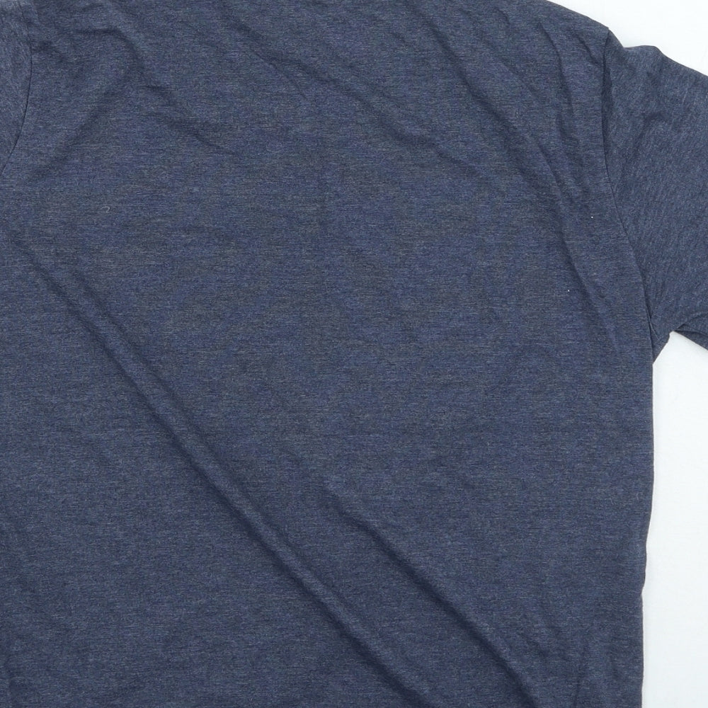 Preworn Mens Blue Cotton T-Shirt Size M Round Neck