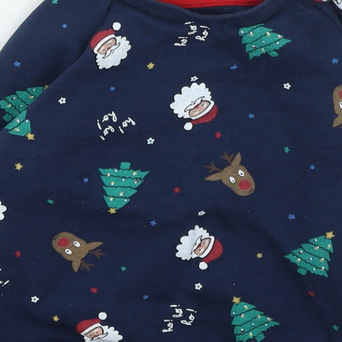 Primark Boys Blue Cotton Pullover Jumper Size 24 Months - Christmas Jumper