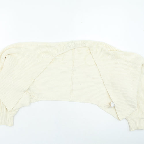 Primark Womens Beige Round Neck Cotton Cardigan Jumper Size S