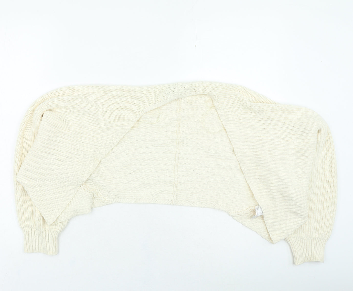Primark Womens Beige Round Neck Cotton Cardigan Jumper Size S