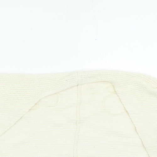 Primark Womens Beige Round Neck Cotton Cardigan Jumper Size S