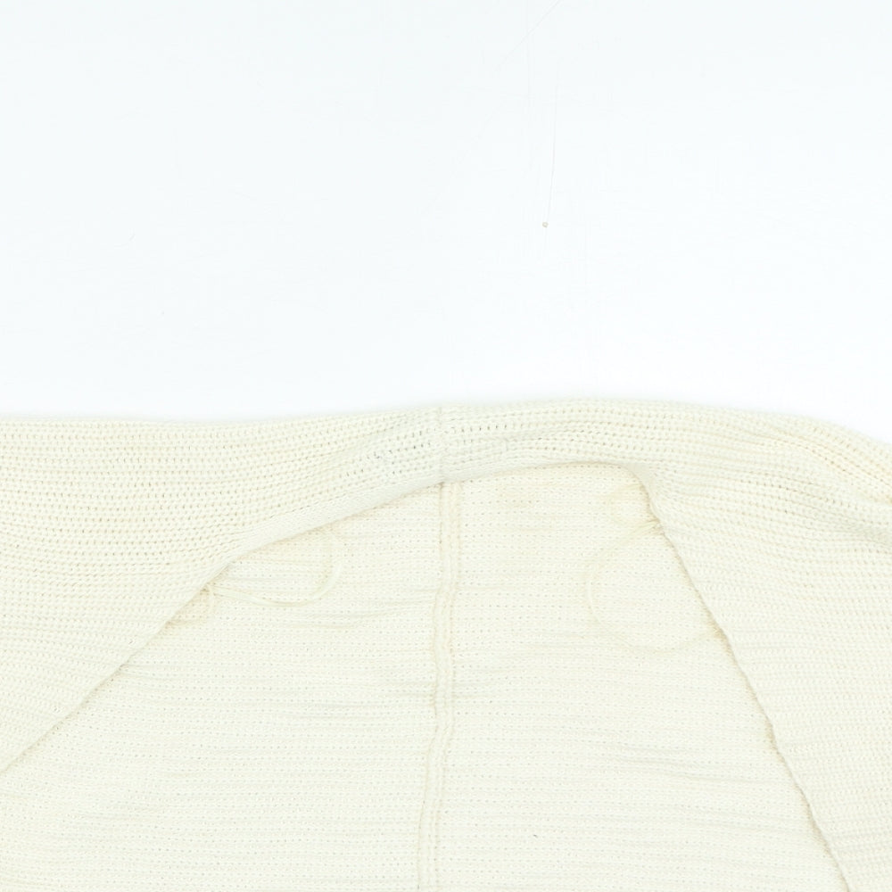 Primark Womens Beige Round Neck Cotton Cardigan Jumper Size S