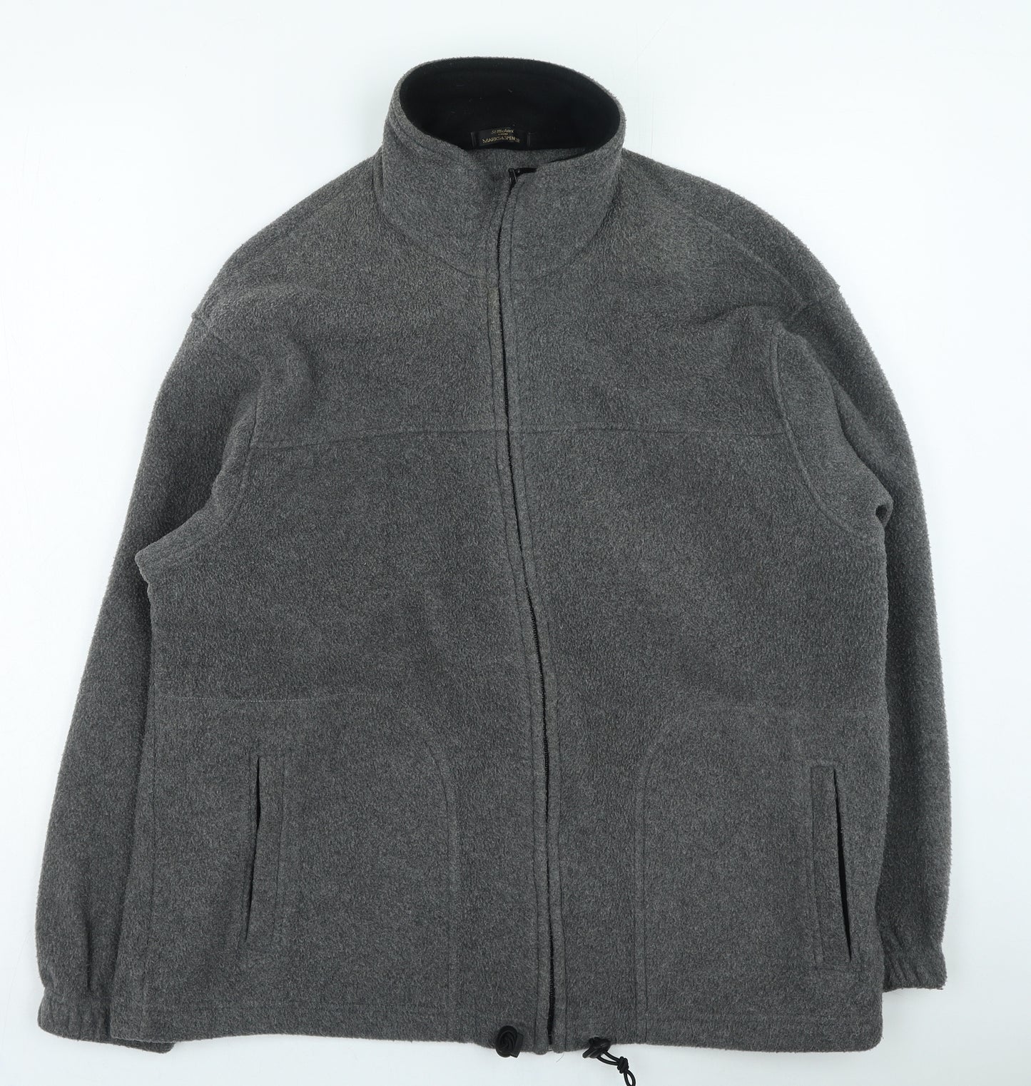 Marks and Spencer Womens Grey High Neck Polyester Full Zip Jumper Size 18