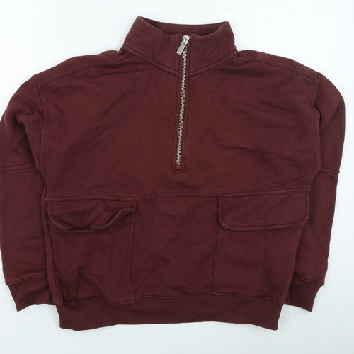 NEXT Womens Red Cotton Pullover Sweatshirt Size M