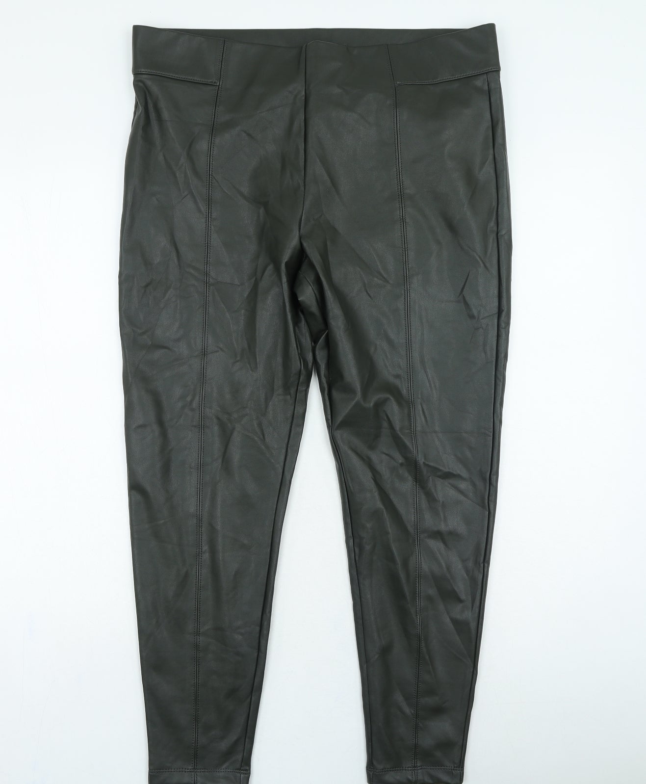 Marks and Spencer Womens Green Polyester Jegging Leggings Size 18 L27 in