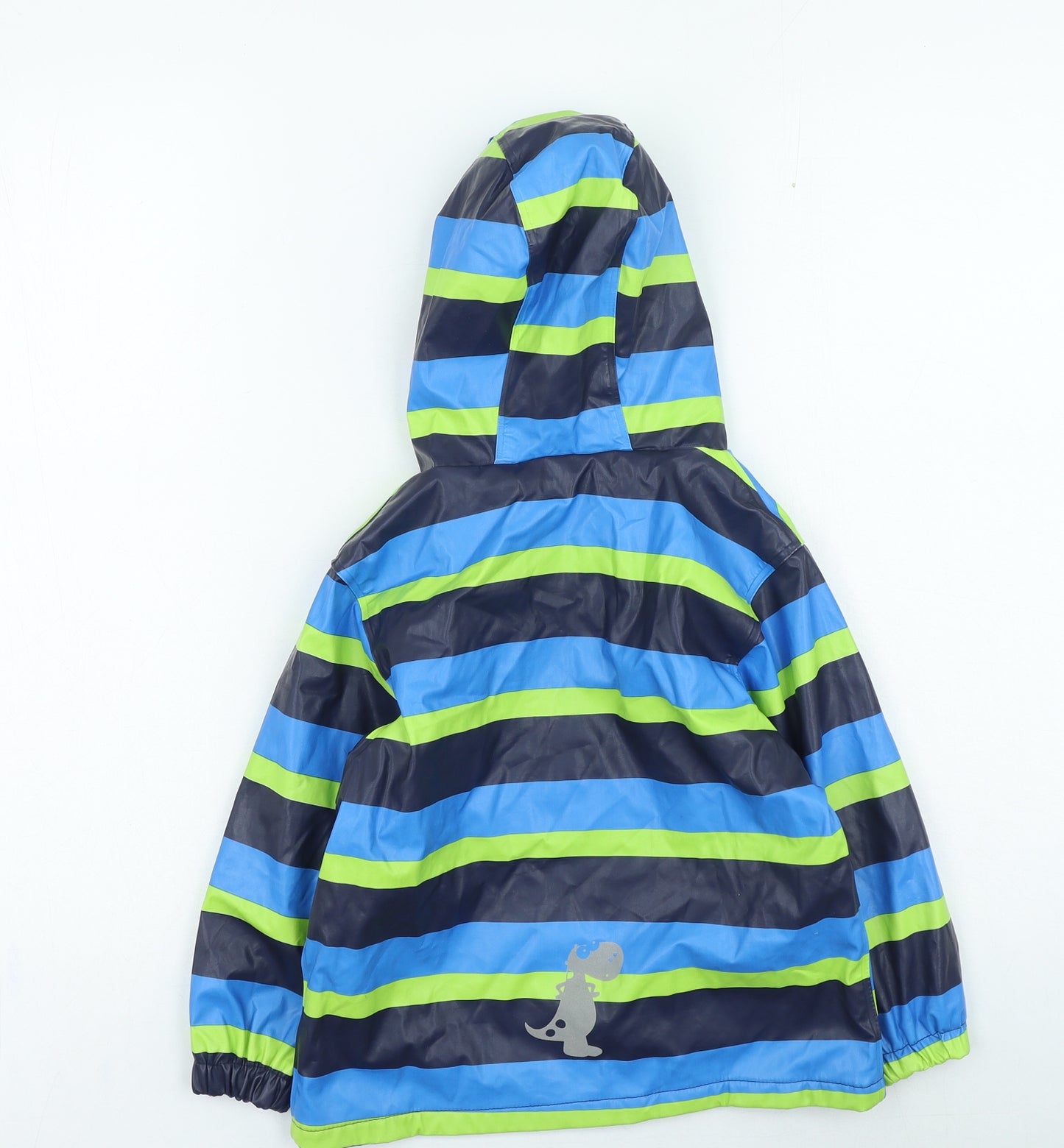 Lupilu Boys Multicoloured Striped Rain Coat Coat Size 2-3 Years - Dinosaur