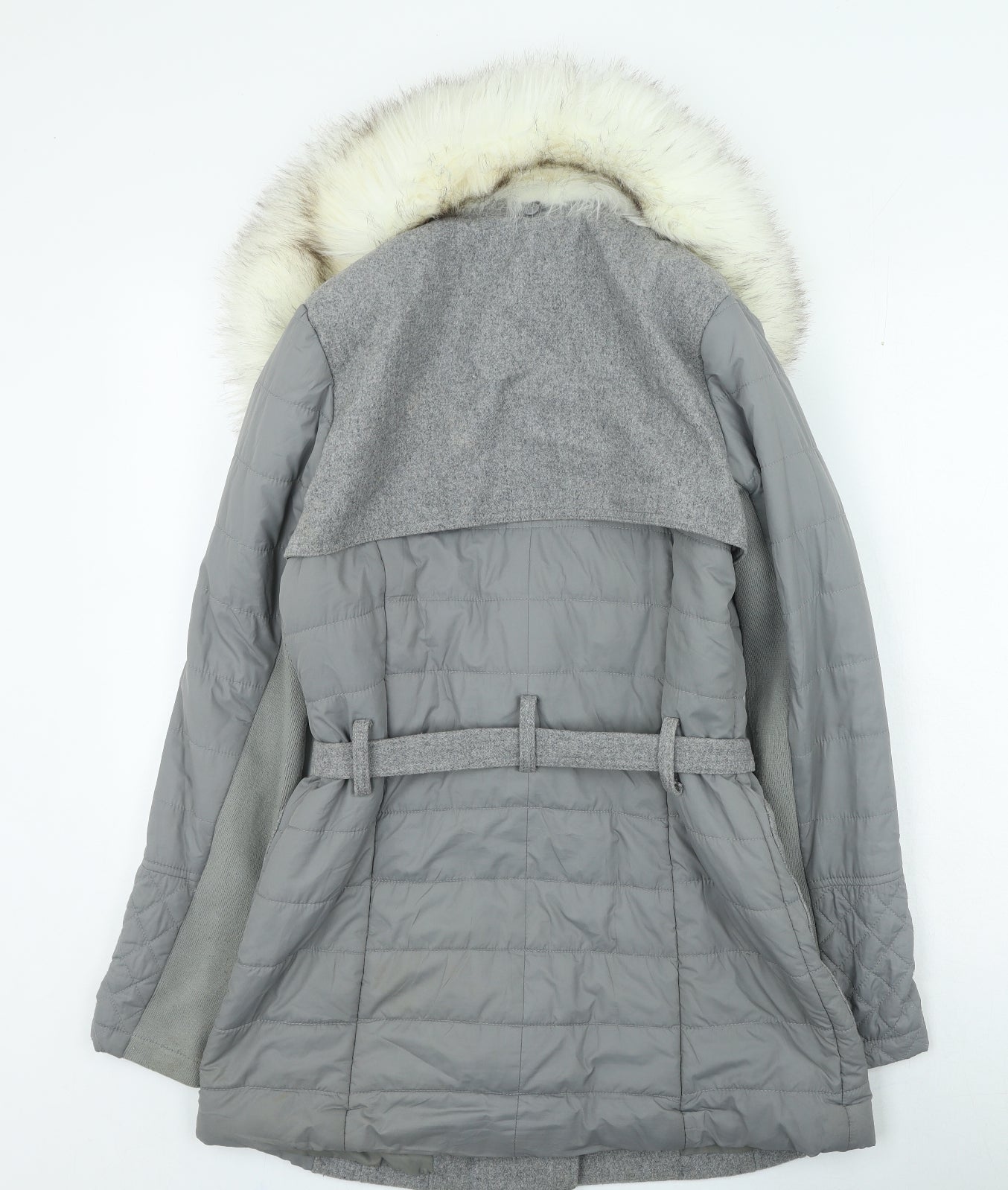 River Island Womens Grey Trench Coat Coatigan Size 10