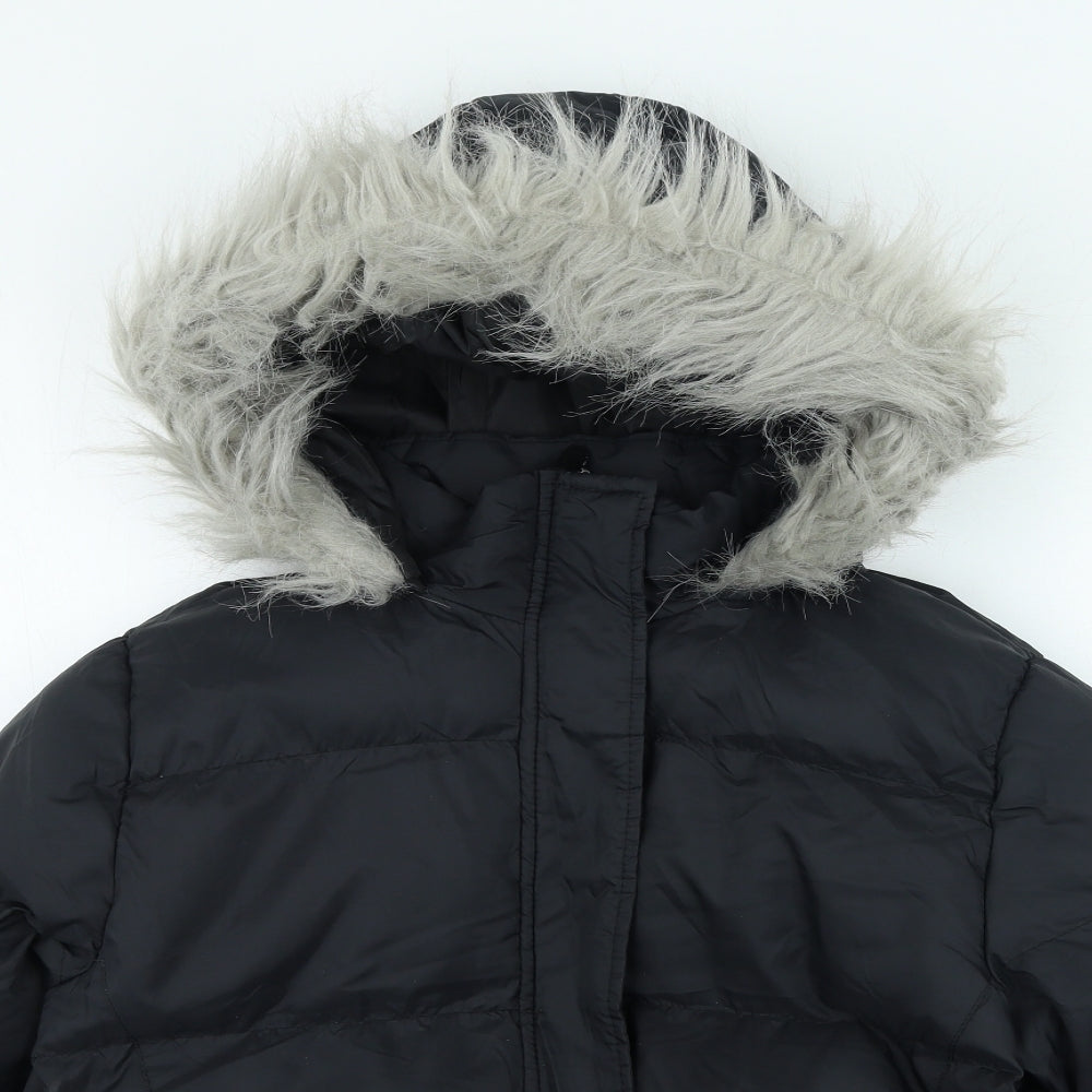 Board Angels Womens Black Puffer Jacket Coat Size 10