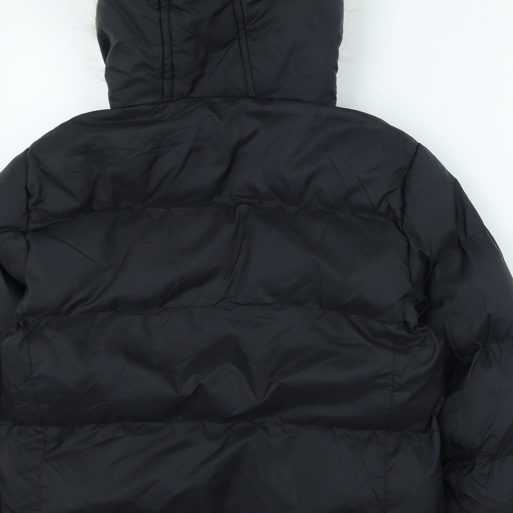 Board Angels Womens Black Puffer Jacket Coat Size 10