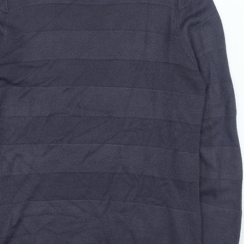 Marks and Spencer Womens Blue Round Neck Acrylic Pullover Jumper Size 12