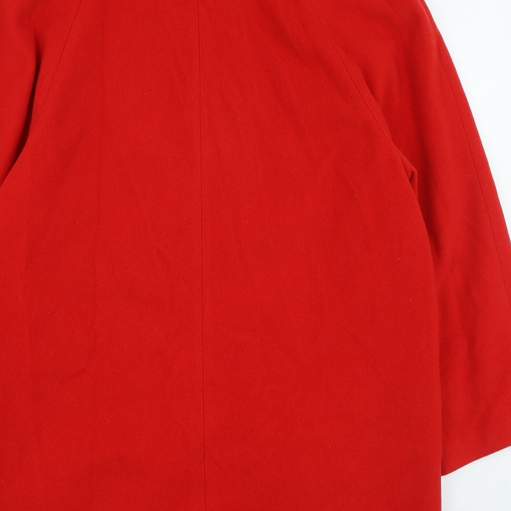 Mansfield Womens Red Trench Coat Coat Size 12