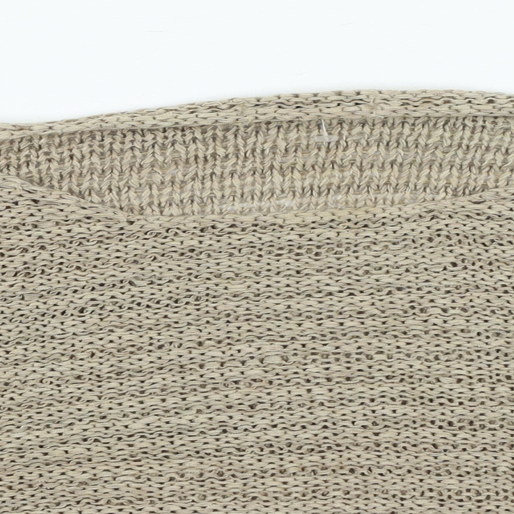 George Womens Brown Round Neck Acrylic Pullover Jumper Size 16