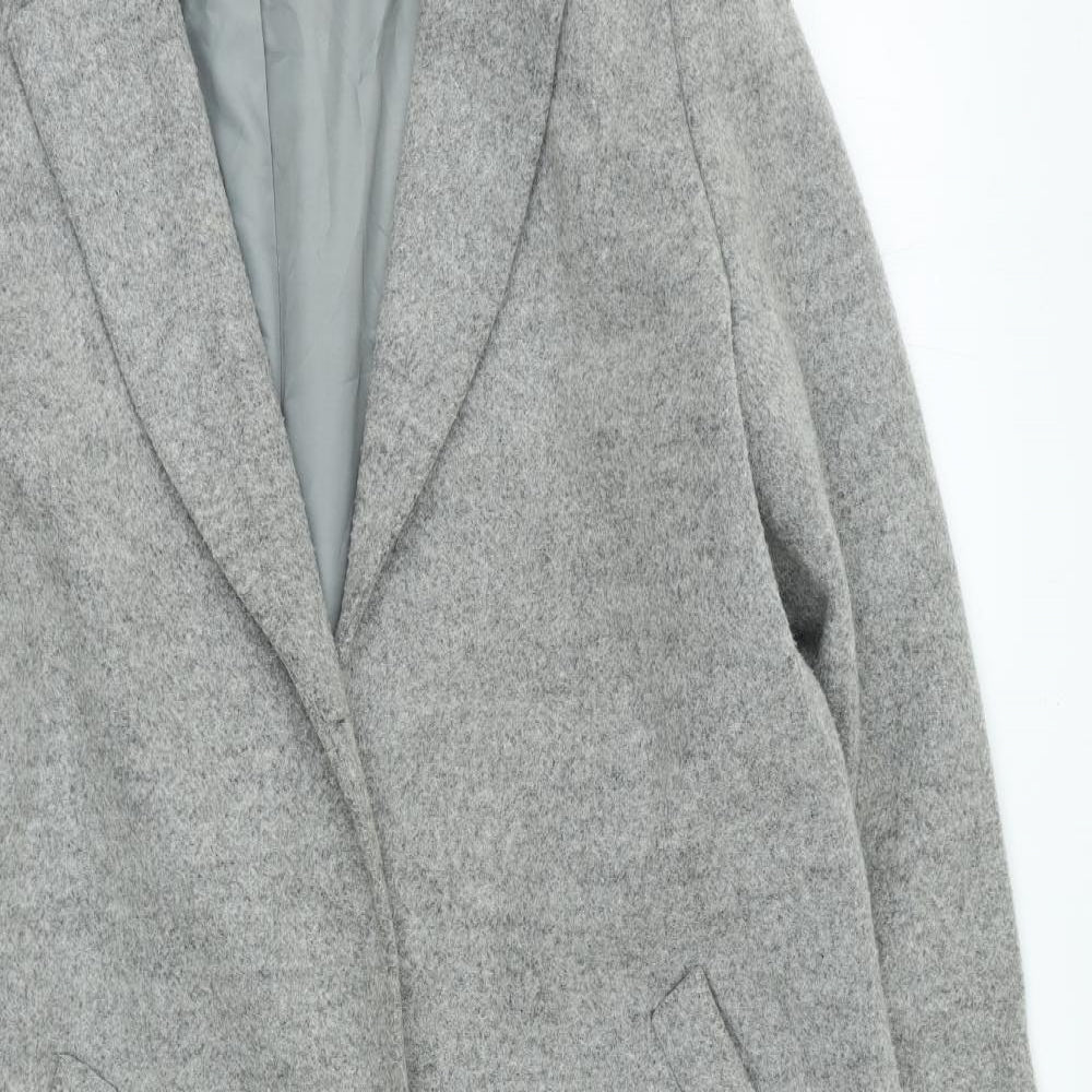 New Look Womens Grey Trench Coat Coat Size 14