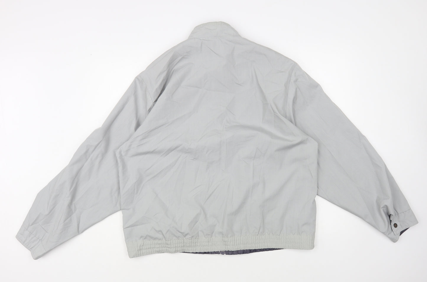 St Michael Mens Grey Bomber Jacket Jacket Size L Zip