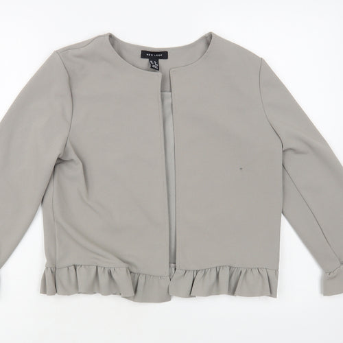 New Look Womens Grey Jacket Blazer Size 8