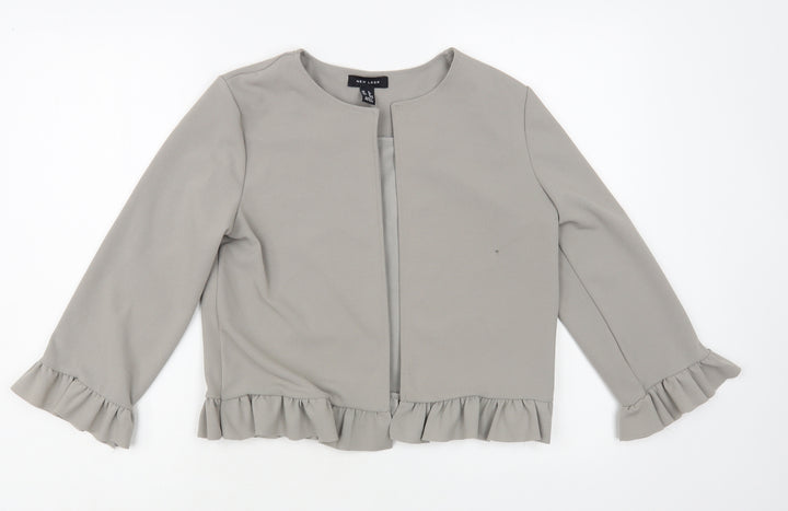 New Look Womens Grey Jacket Blazer Size 8