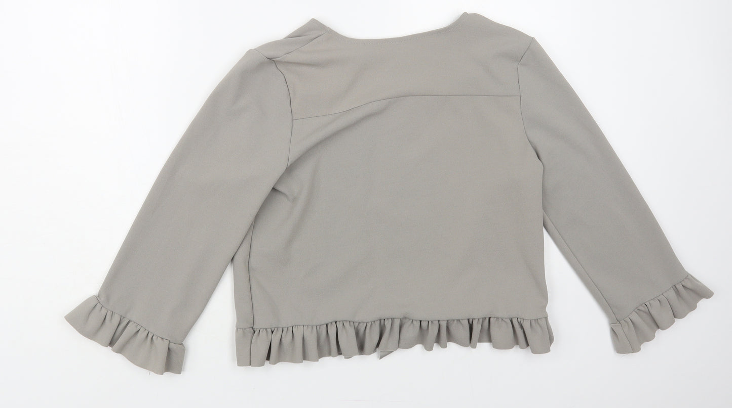 New Look Womens Grey Jacket Blazer Size 8