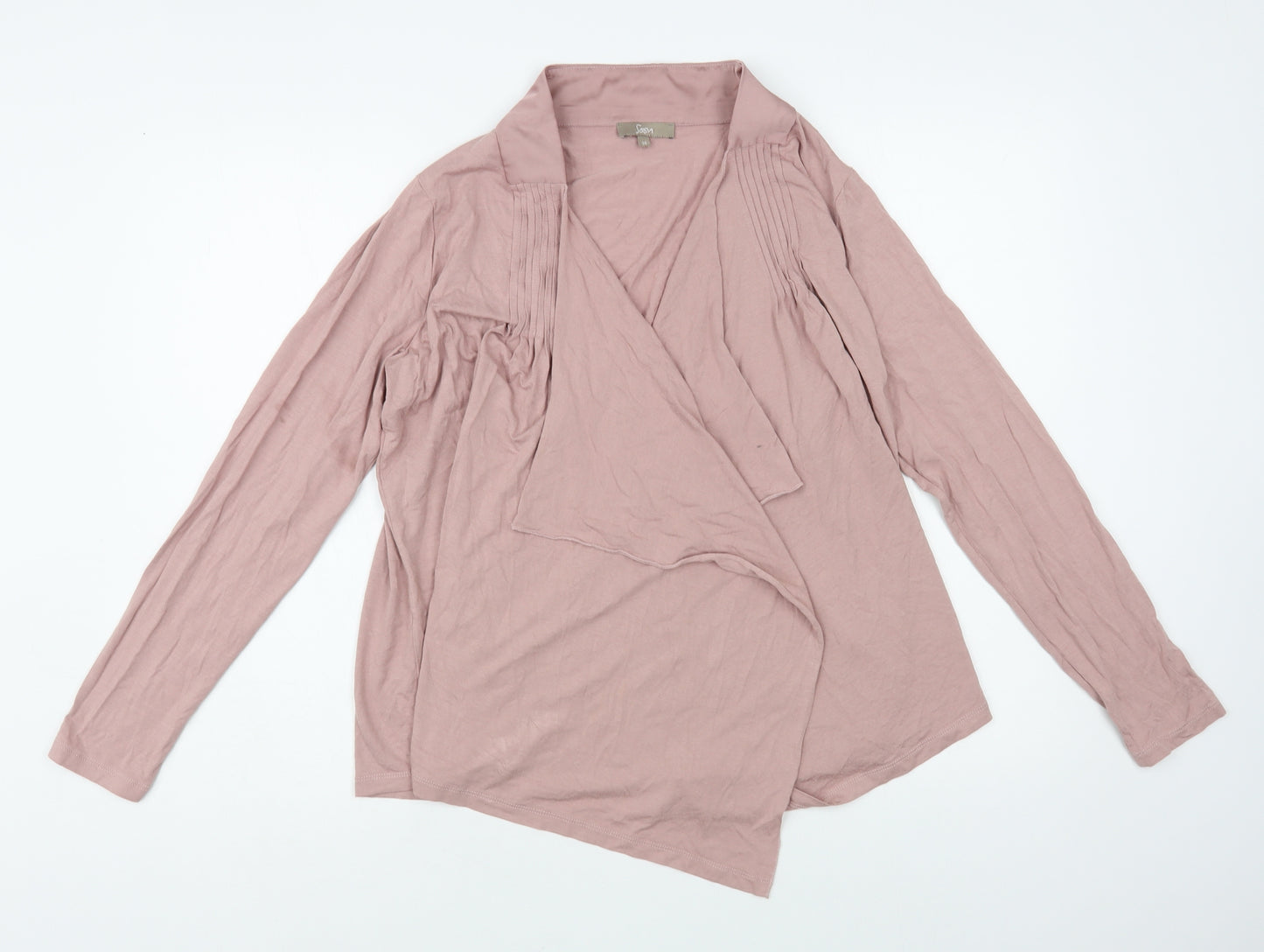 Soon Womens Pink Viscose Kimono Blouse Size 14 V-Neck