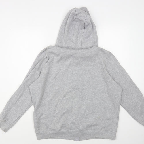 Primark Womens Grey Cotton Full Zip Hoodie Size 18 Zip