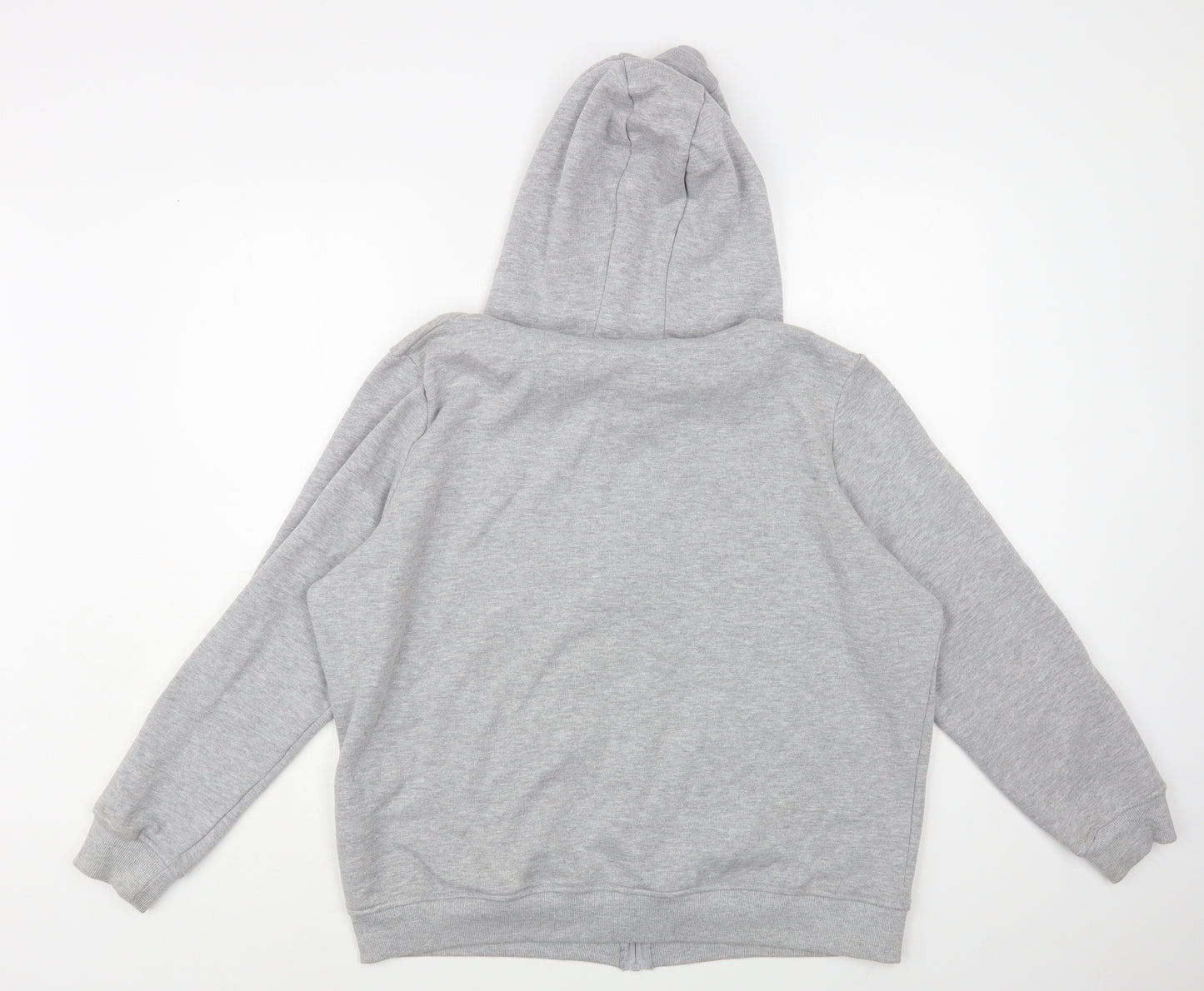 Primark Womens Grey Cotton Full Zip Hoodie Size 18 Zip