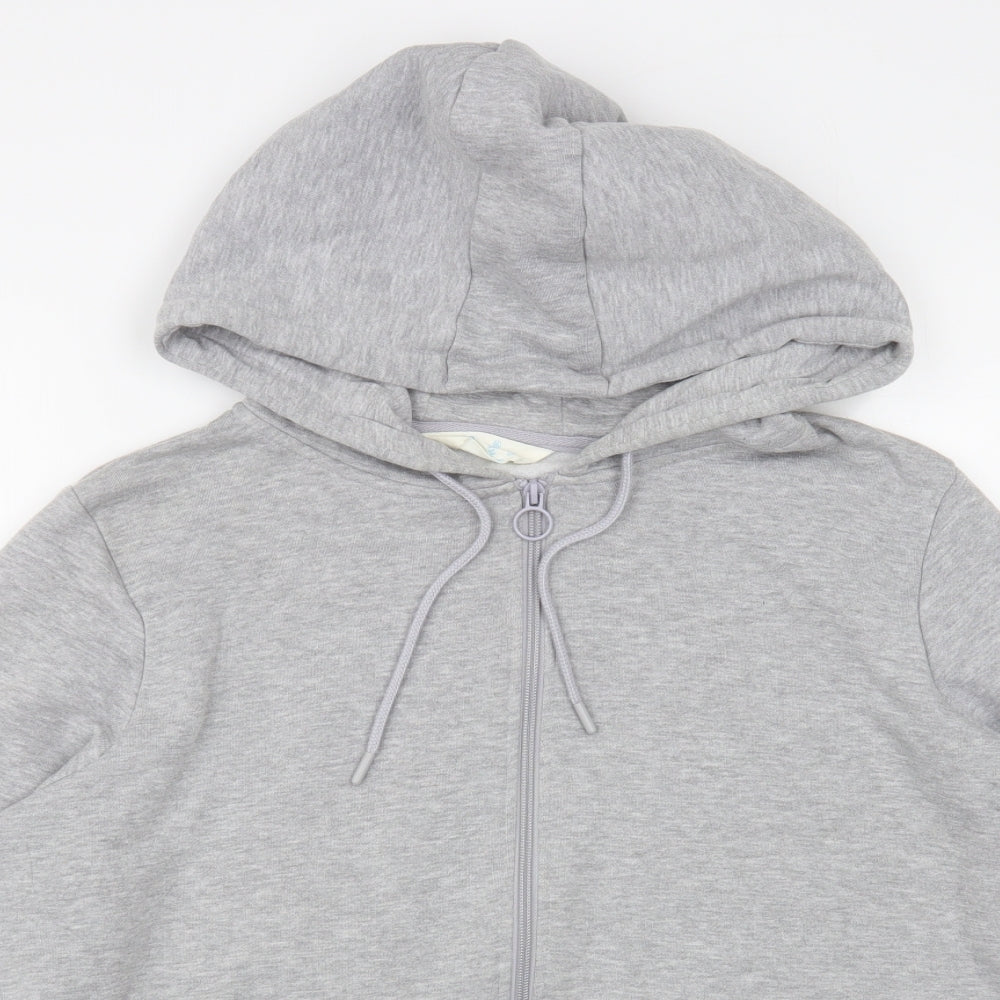 Primark Womens Grey Cotton Full Zip Hoodie Size 18 Zip