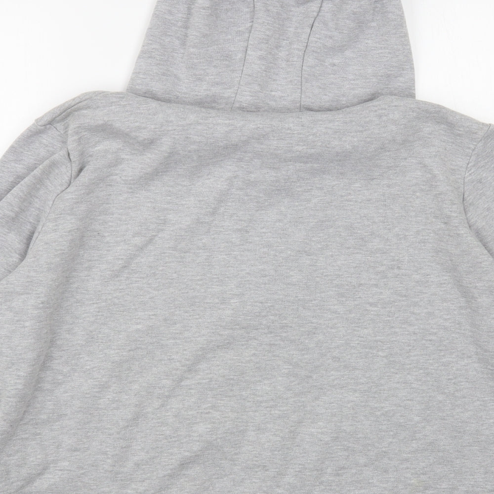 Primark Womens Grey Cotton Full Zip Hoodie Size 18 Zip