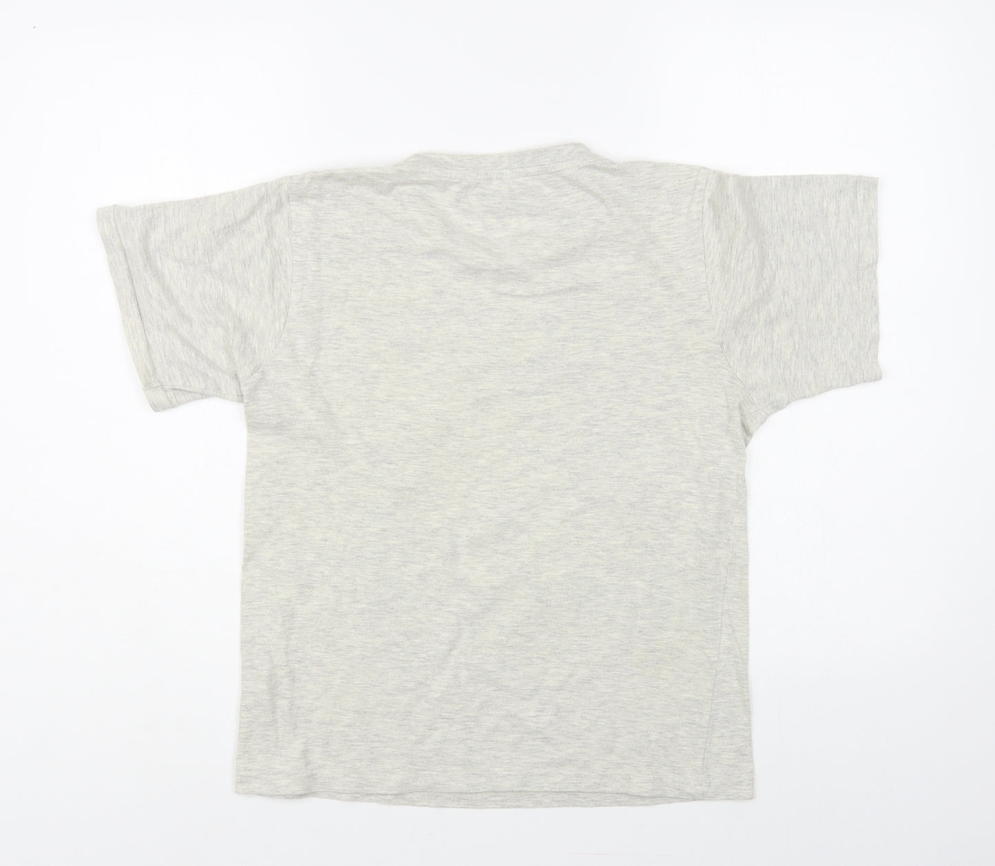 Primark Boys Grey Cotton Pullover T-Shirt Size 11-12 Years Crew Neck Pullover - T-Rex