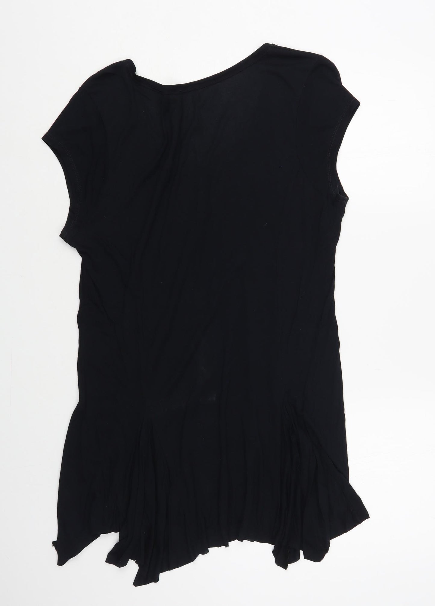 E-vie Womens Black Viscose Tunic T-Shirt Size 18 Scoop Neck - New York City
