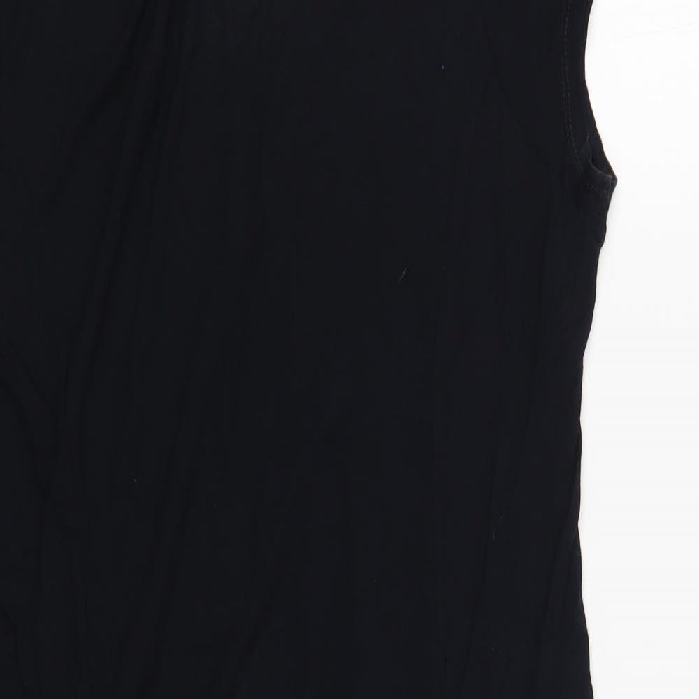 E-vie Womens Black Viscose Tunic T-Shirt Size 18 Scoop Neck - New York City