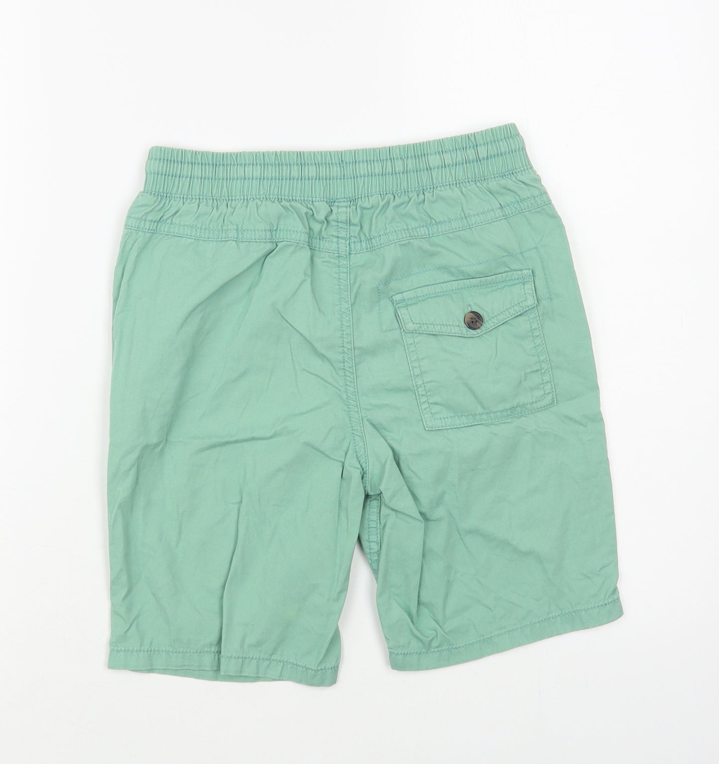 Dunnes Stores Boys Green Cotton Chino Shorts Size 10 Years Regular Drawstring