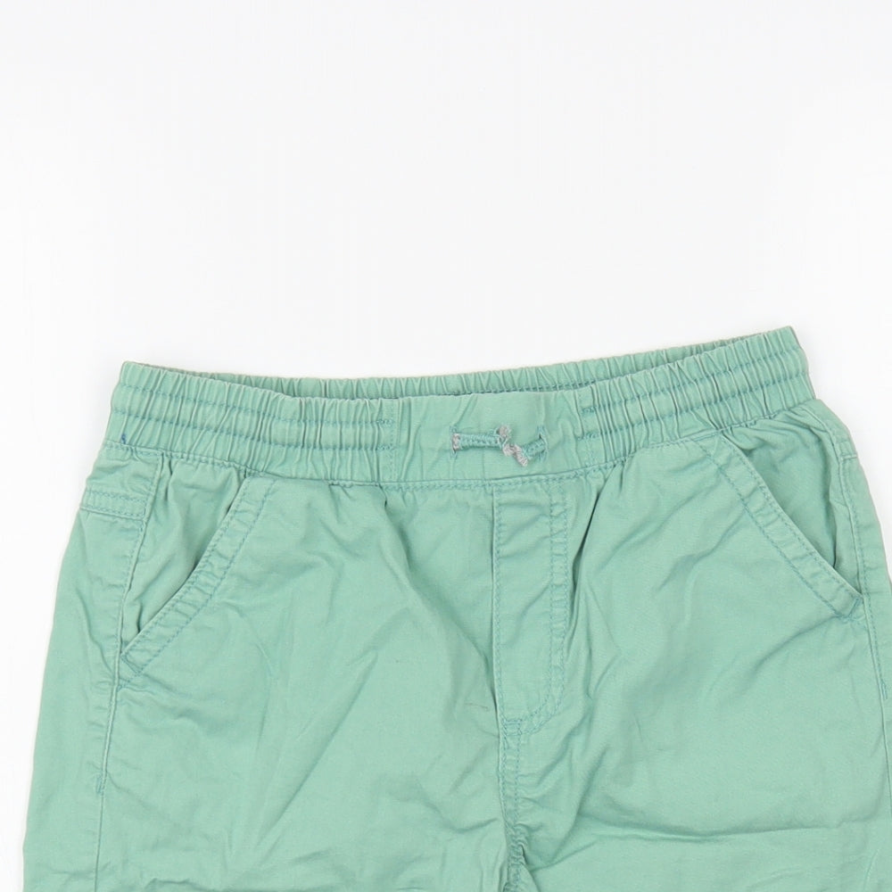 Dunnes Stores Boys Green Cotton Chino Shorts Size 10 Years Regular Drawstring