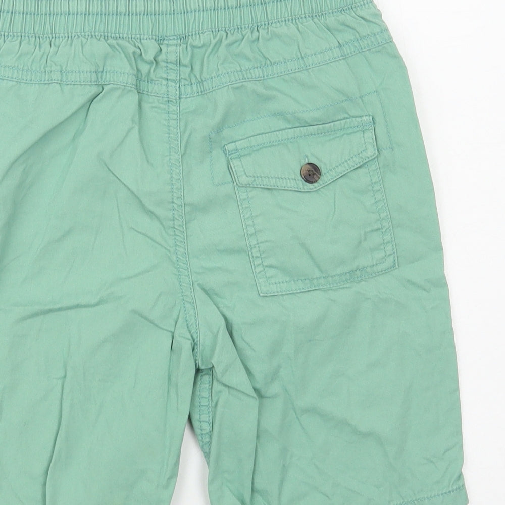 Dunnes Stores Boys Green Cotton Chino Shorts Size 10 Years Regular Drawstring