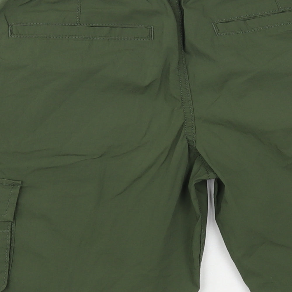George Boys Green Cotton Cargo Shorts Size 10-11 Years Regular Drawstring