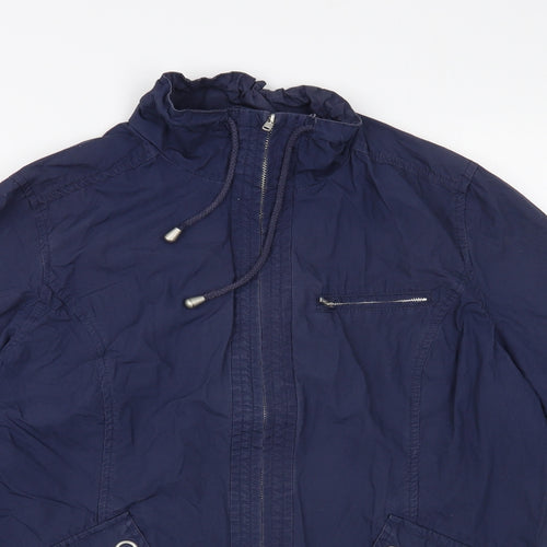 Berkertex Womens Blue Windbreaker Jacket Size 14 Zip