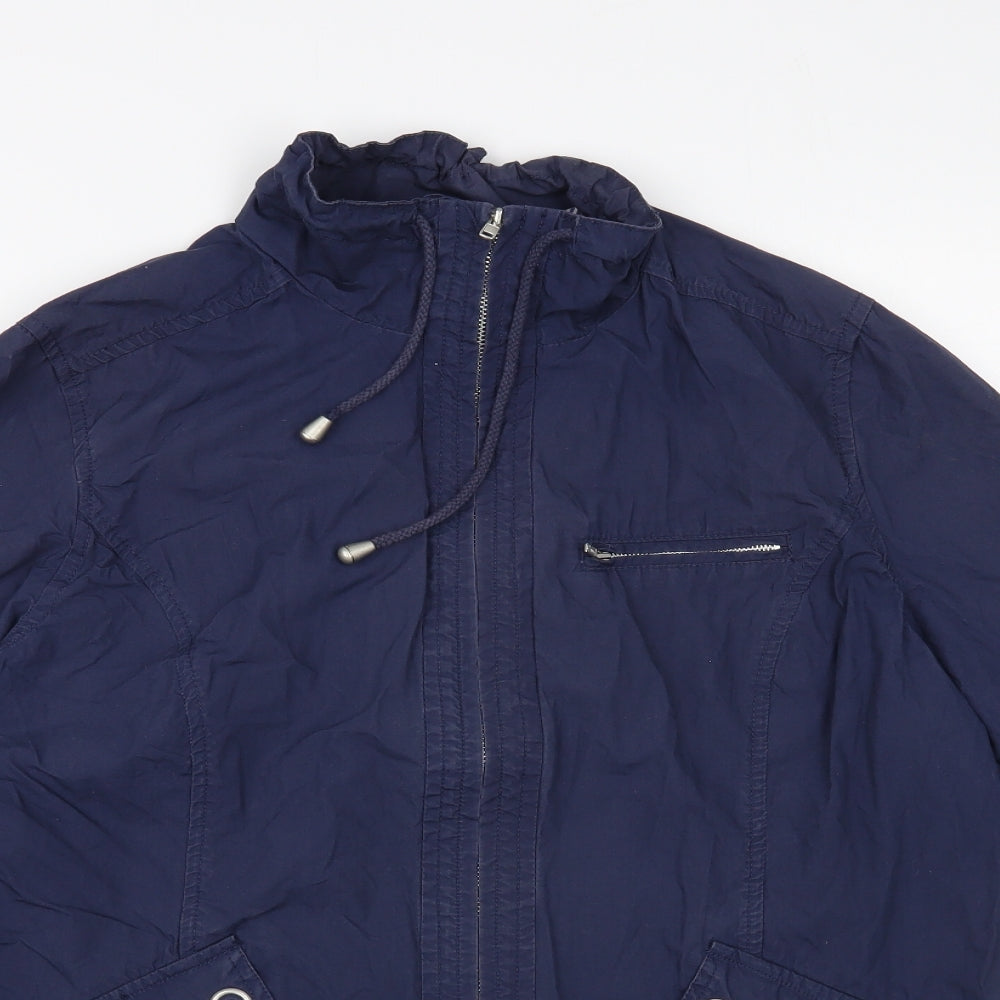 Berkertex Womens Blue Windbreaker Jacket Size 14 Zip