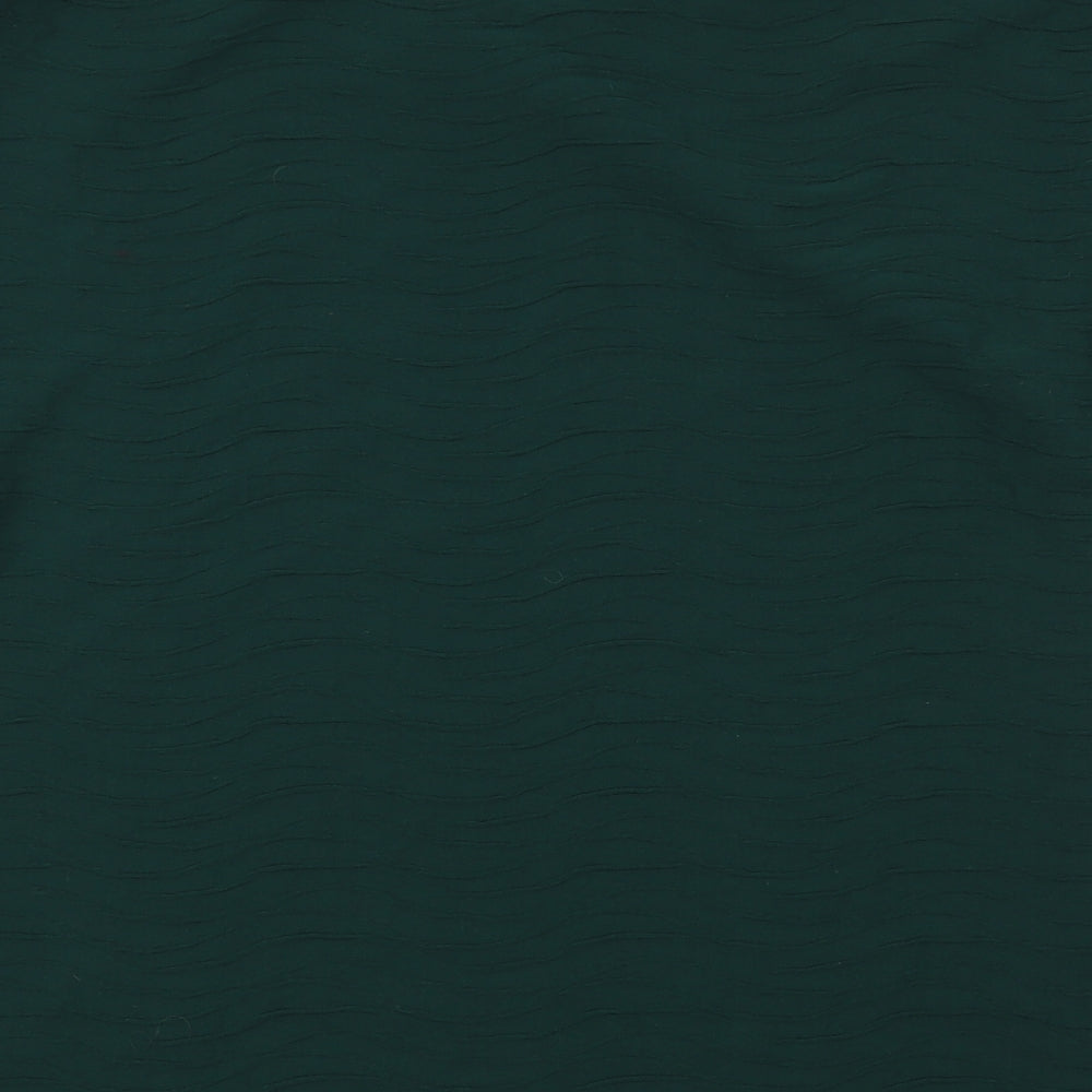 Peacocks Womens Green Polyester Basic Blouse Size 20 Boat Neck
