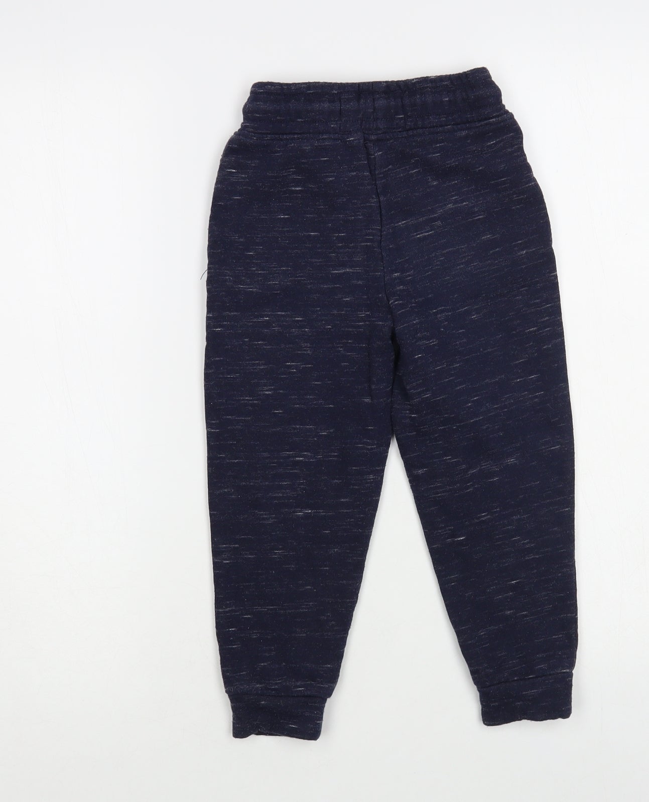 Primark Boys Blue Cotton Jogger Trousers Size 4-5 Years Regular Drawstring