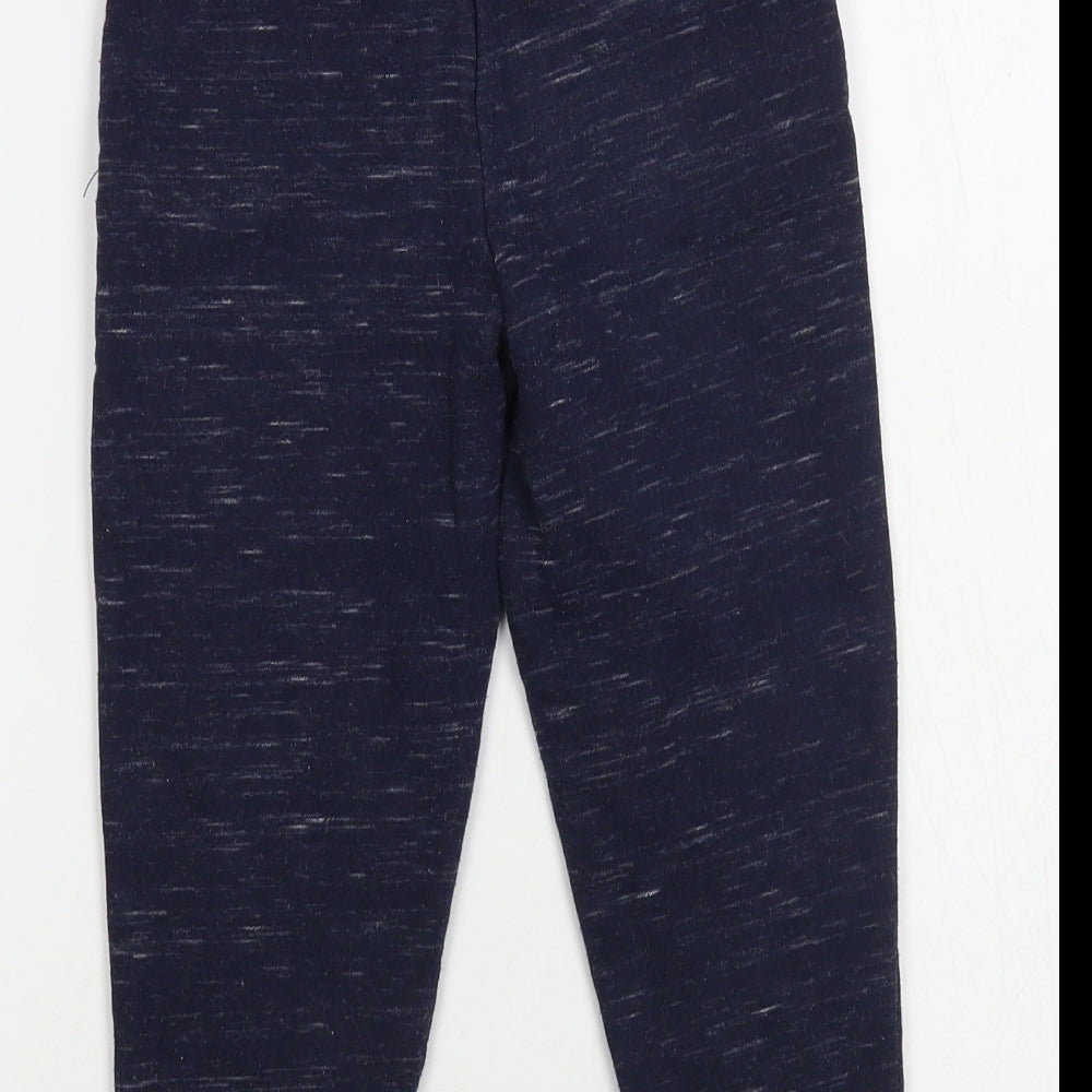 Primark Boys Blue Cotton Jogger Trousers Size 4-5 Years Regular Drawstring