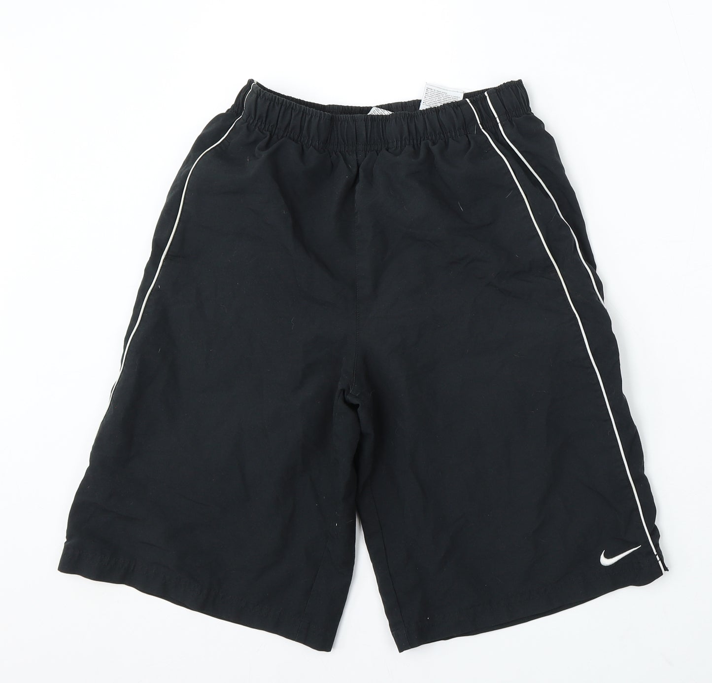 Nike Boys Black Polyester Sweat Shorts Size 13-14 Years Regular