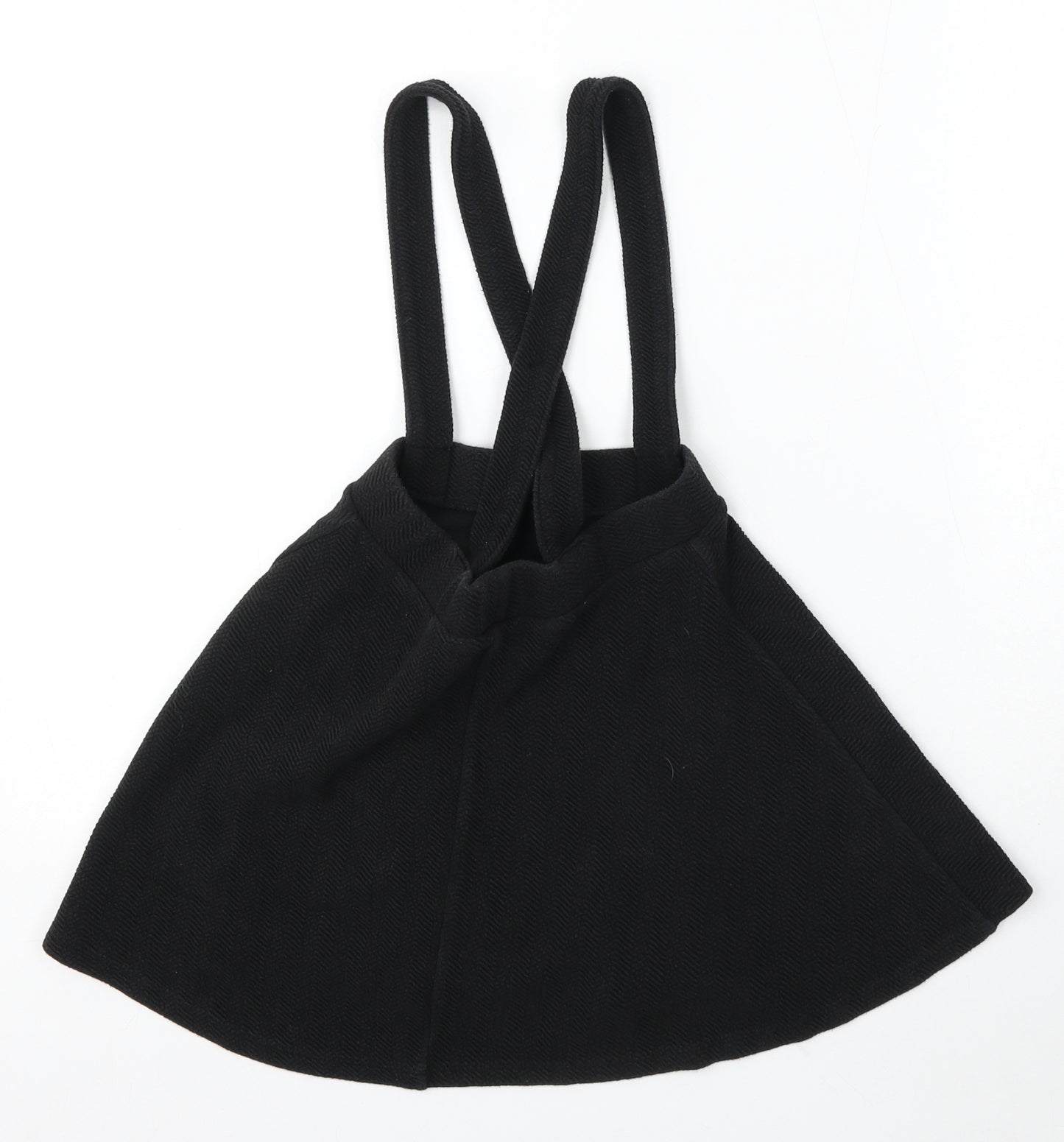George Girls Black Cotton Skater Skirt Size 7-8 Years Regular - dungaree skirt