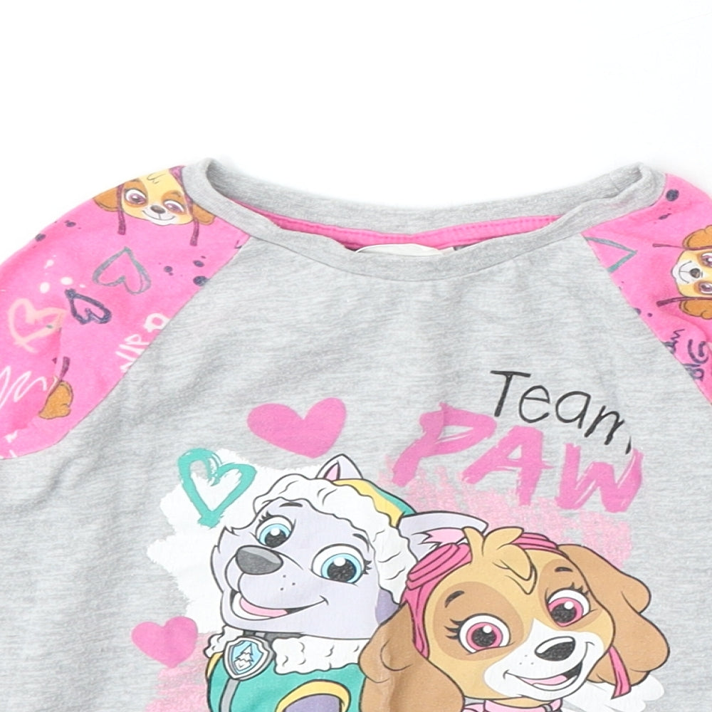 TU Girls Multicoloured Cotton Basic T-Shirt Size 3-4 Years Round Neck - Paw Patrol