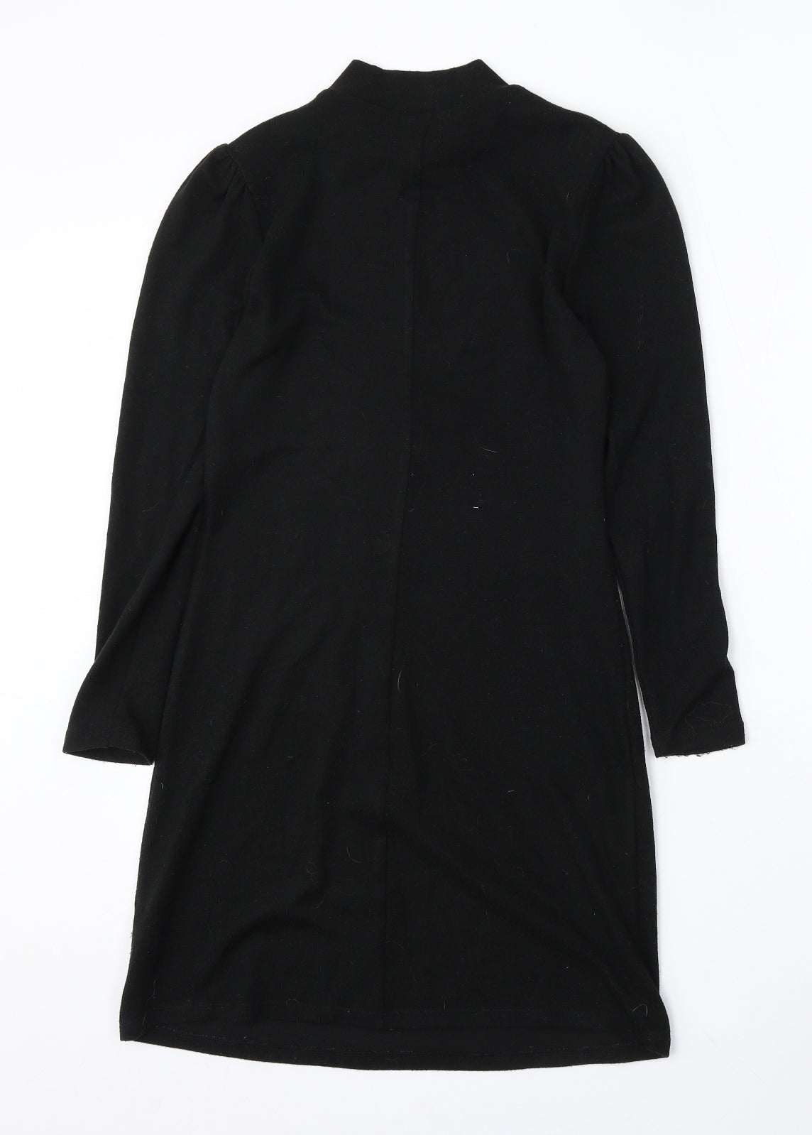 George Womens Black Polyester Jumper Dress Size 8 Round Neck