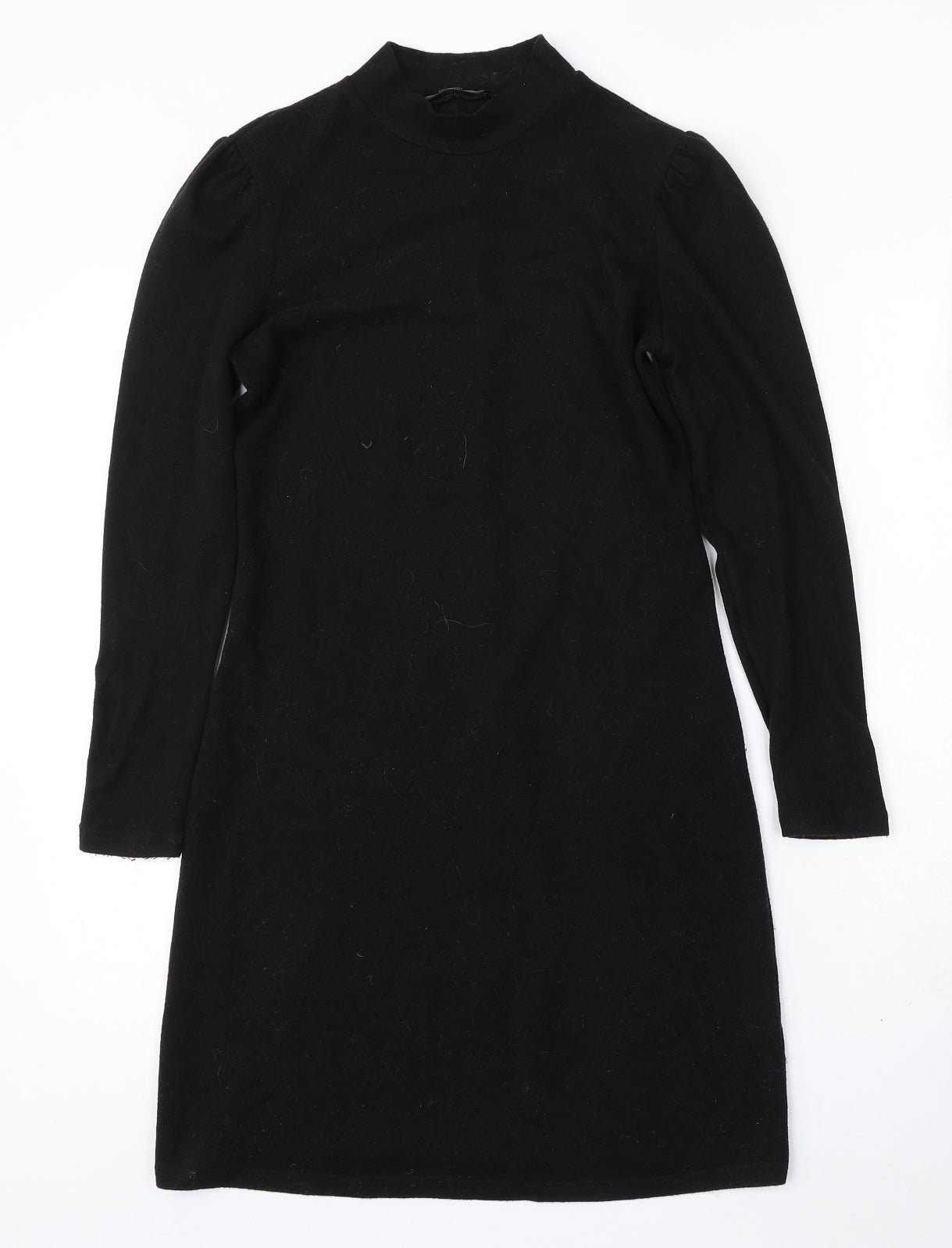 George Womens Black Polyester Jumper Dress Size 8 Round Neck
