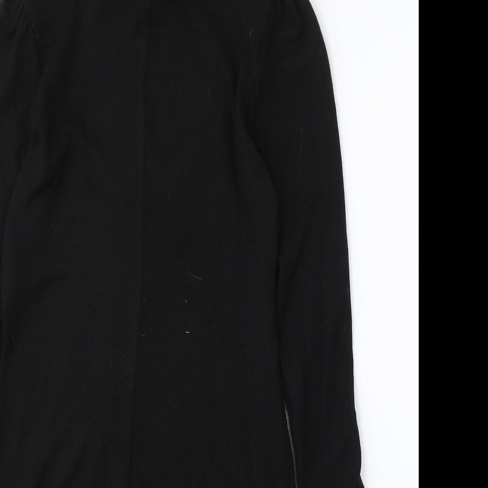 George Womens Black Polyester Jumper Dress Size 8 Round Neck