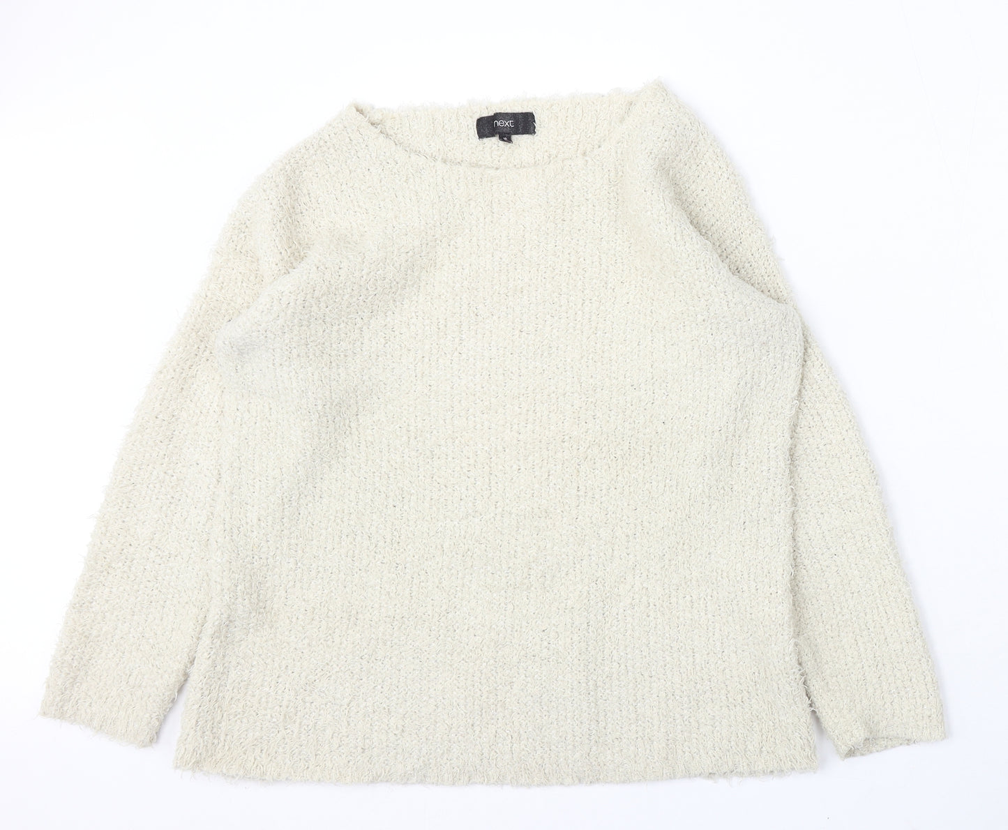 NEXT Womens Beige Round Neck Polyester Pullover Jumper Size 18