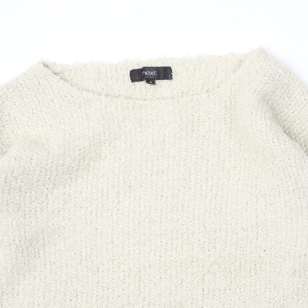 NEXT Womens Beige Round Neck Polyester Pullover Jumper Size 18