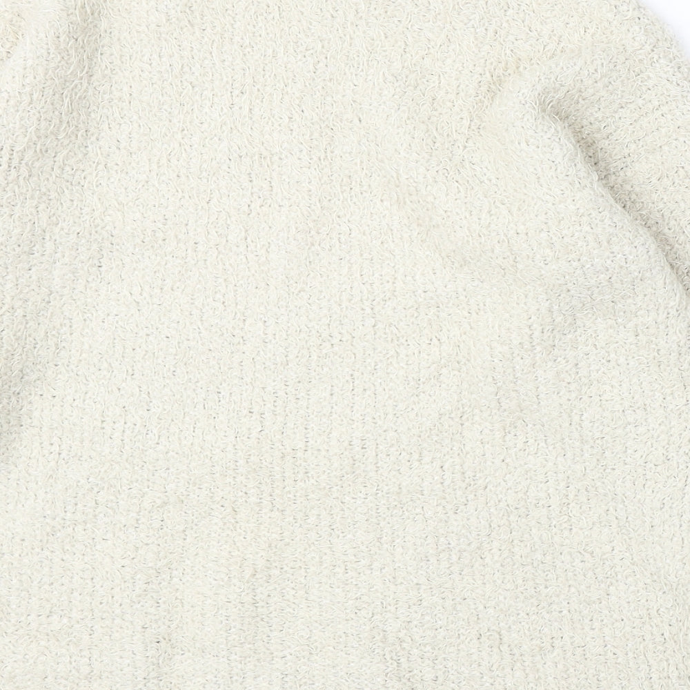 NEXT Womens Beige Round Neck Polyester Pullover Jumper Size 18