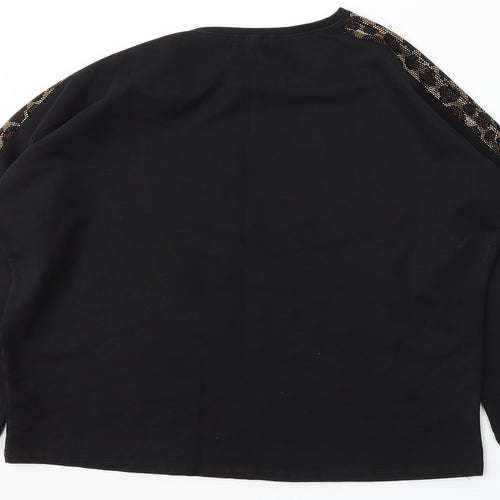 Klass Womens Black Polyester Pullover Sweatshirt Size XL
