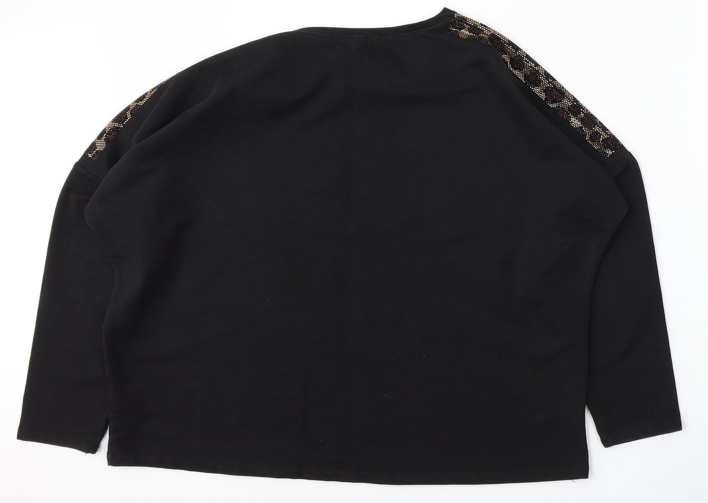 Klass Womens Black Polyester Pullover Sweatshirt Size XL